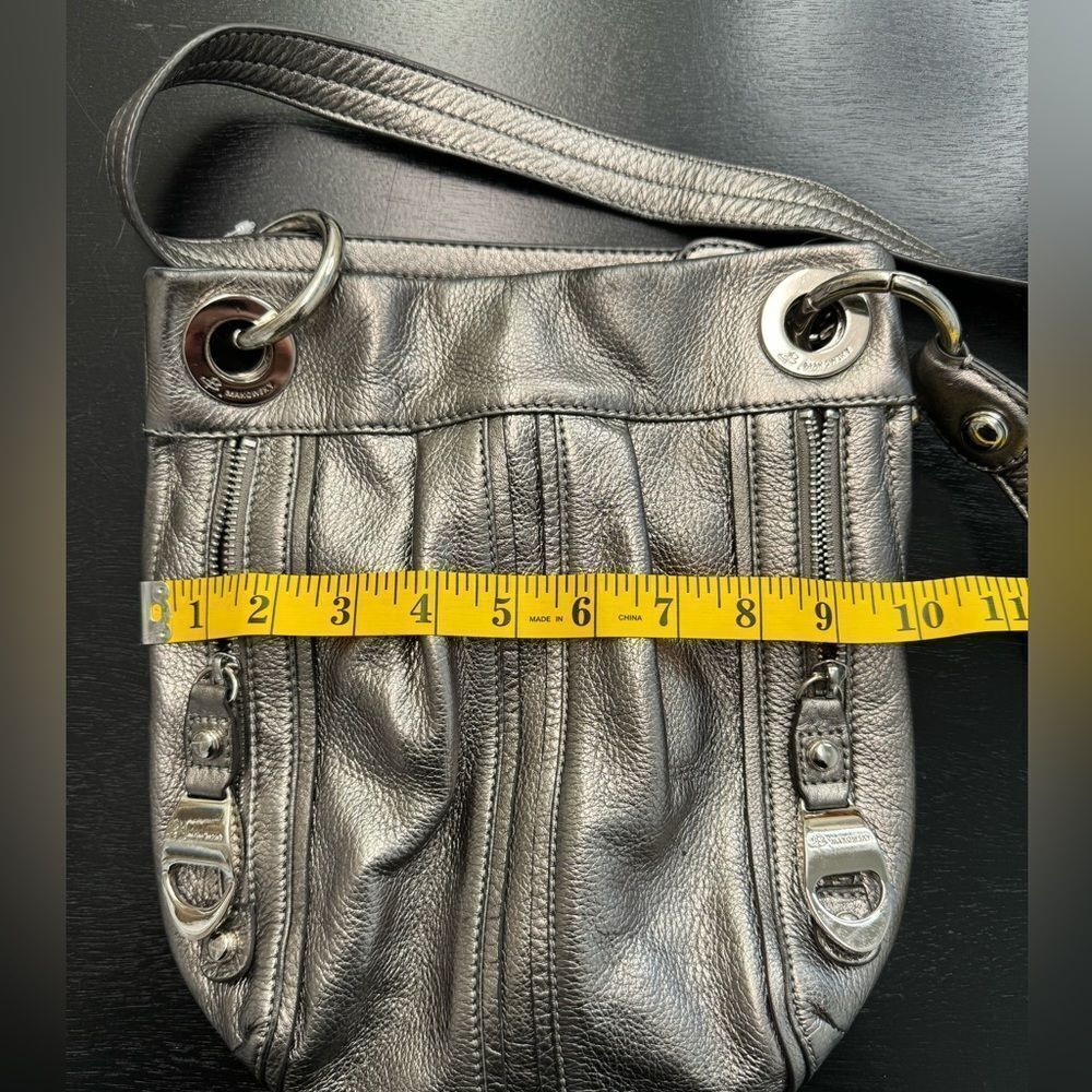 B. Makowsky Leather Pebble Sling Crossbody Convertible Bag - Picture 10 of 12